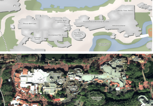 Example of sketching building outlines