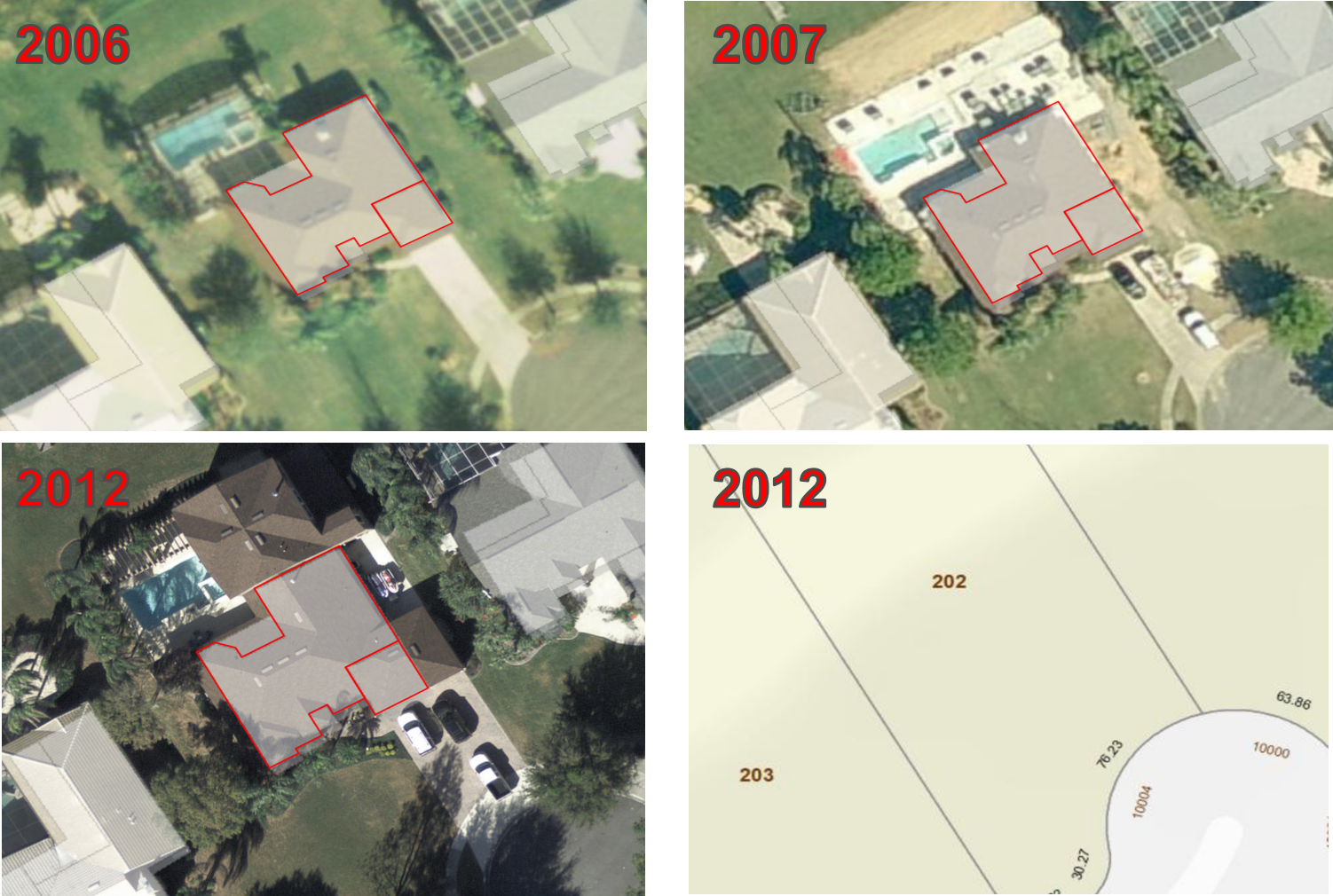 Example of building sketch overlays